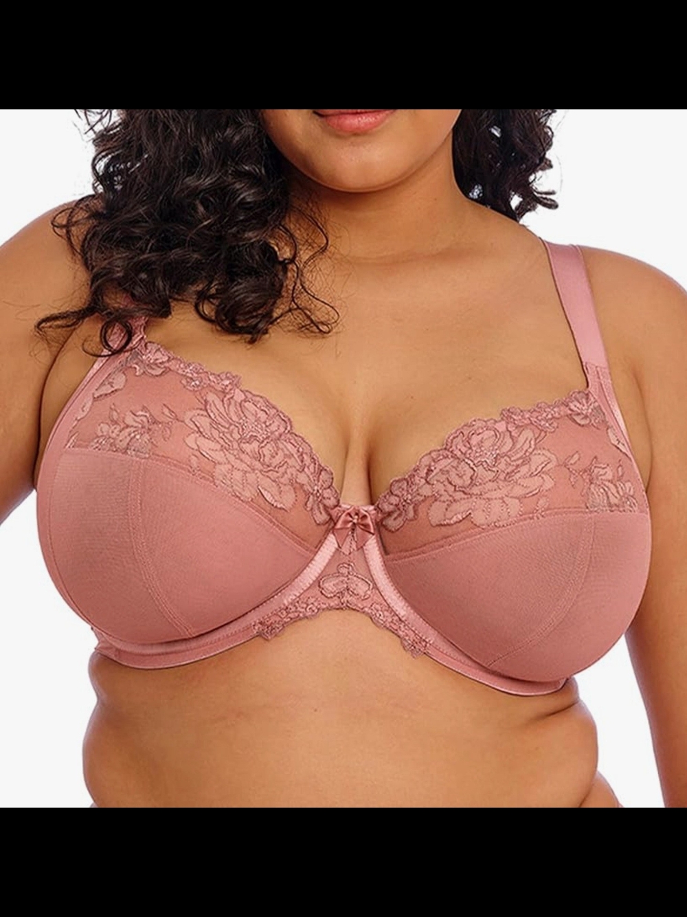 Elomi Teagan Lace Underwire Bra in Ash Rose 42J US